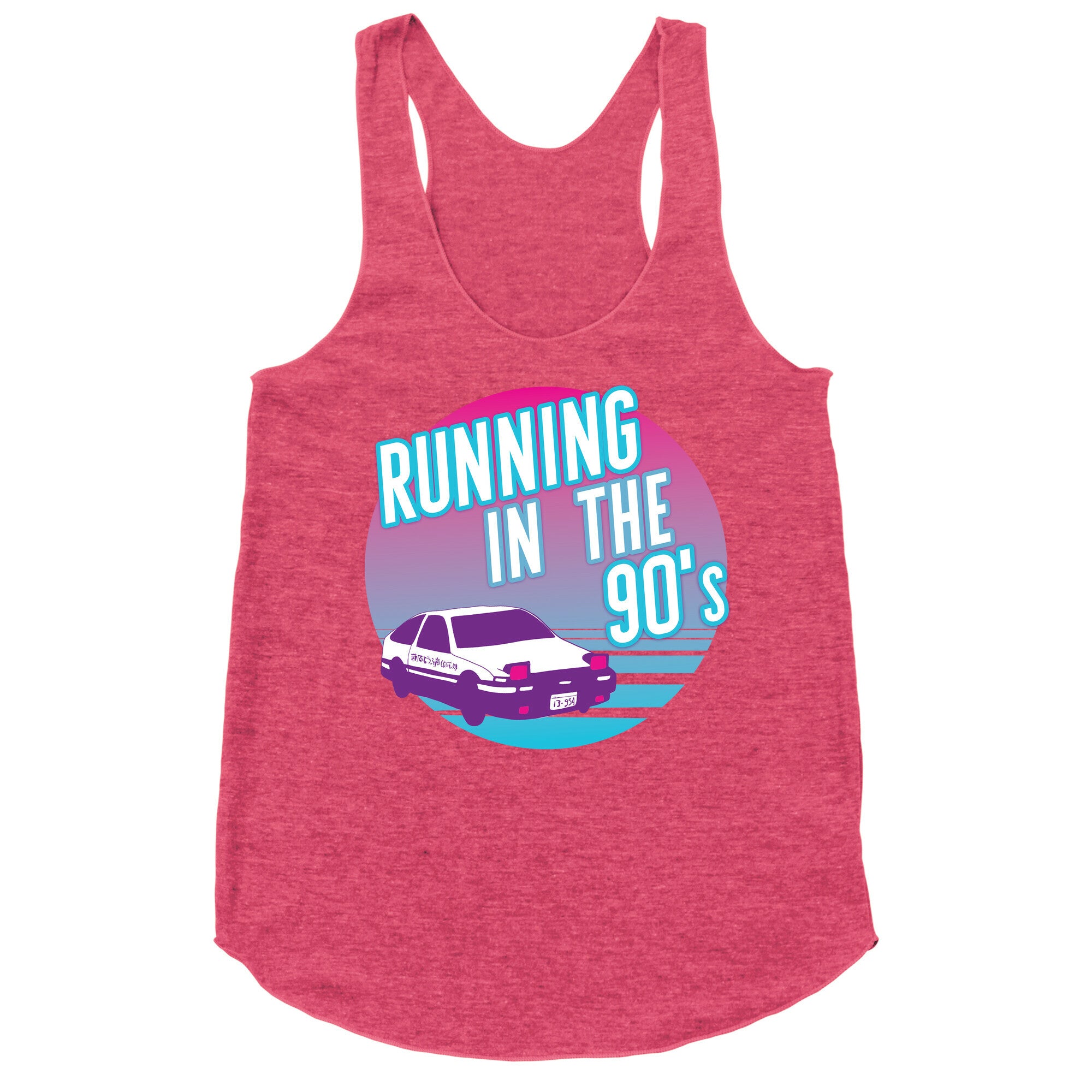 Running in the 90's  Racerback Tank